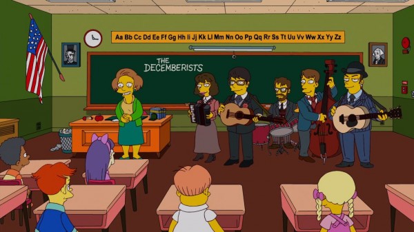 I DECEMBERISTS in una puntata dei Simpsons