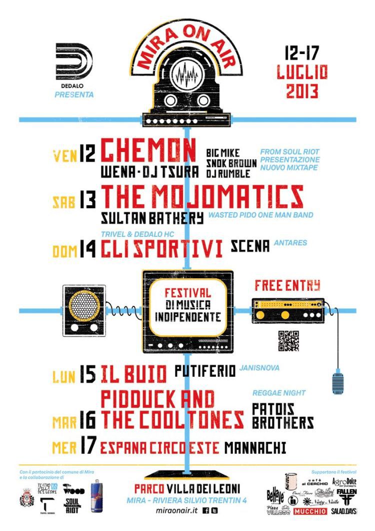MIRA ON AIR Festival: dal 12 al 17 luglio con IL BUIO, PUTIFERIO, GHEMON e molti altri