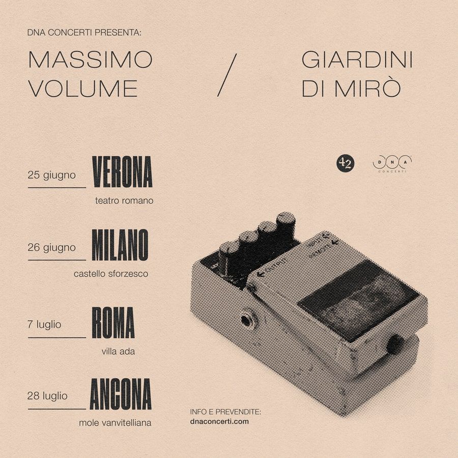 MASSIMO VOLUME e GIARDINI DI MIRÒ: un mini-tour insieme in estate